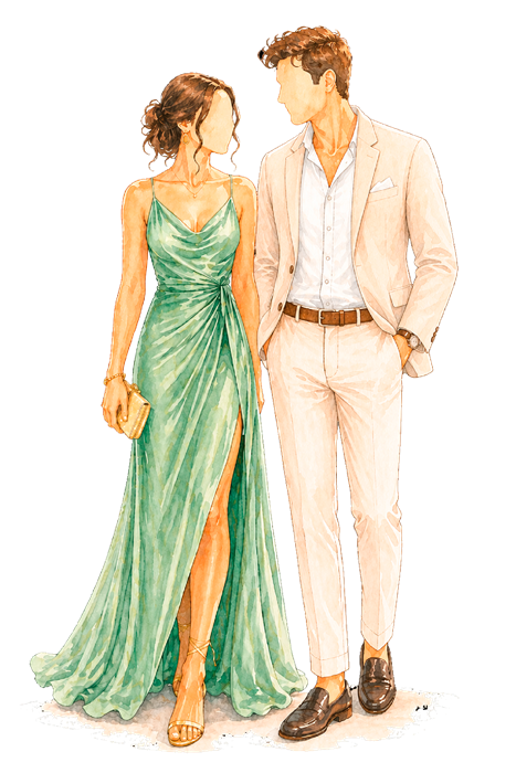 Paleta de cores e sugestões de dress code